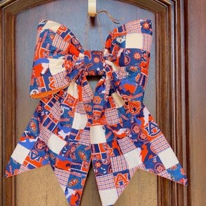 Lazo de patchwork acolchado personalizado / Elige tus colores / Decoración artesanal para puertas y paredes / 45,7 cm x 63,5 cm