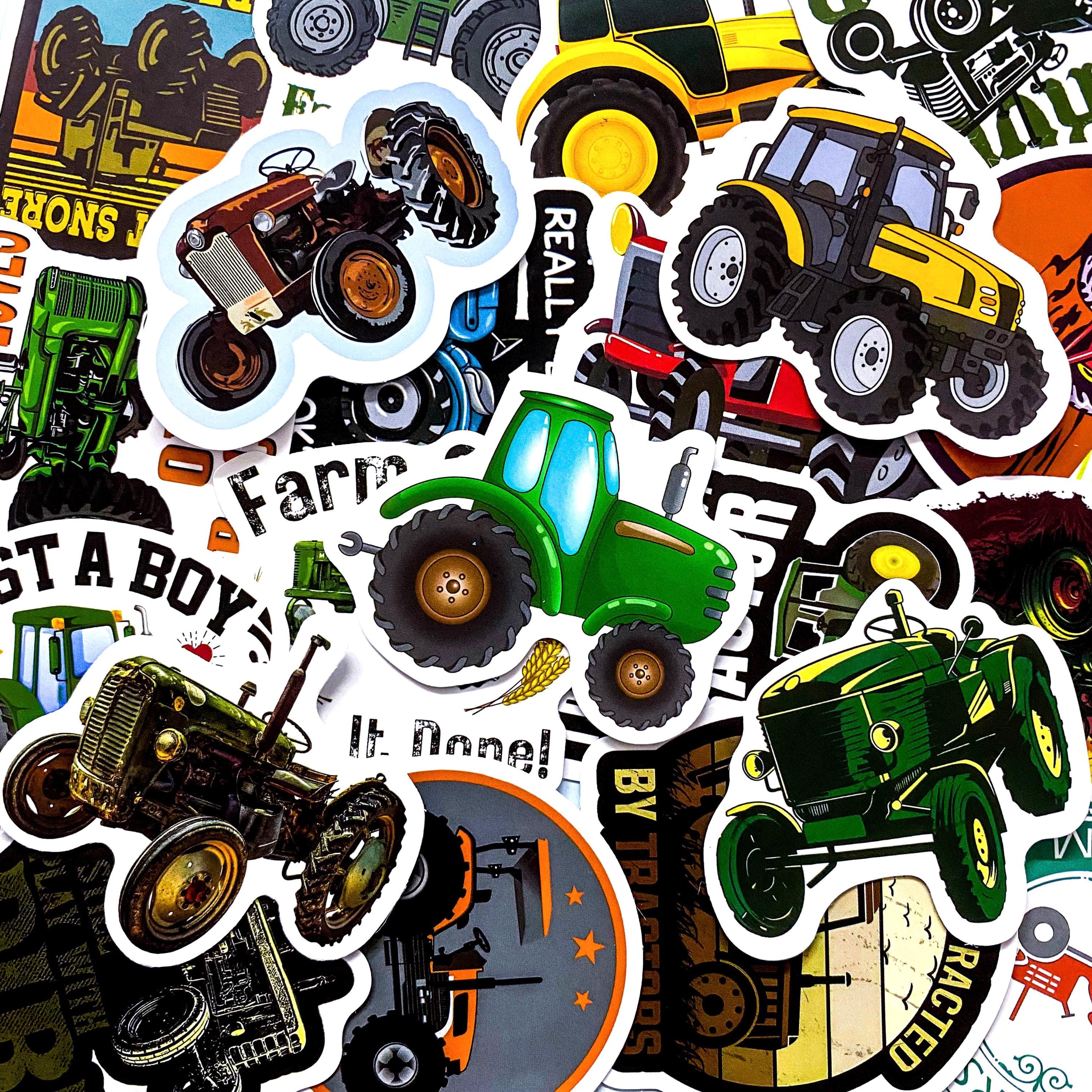 Pack of 50 Tractor Stickers, Farm Life Stickers, Agriculture Machine ...