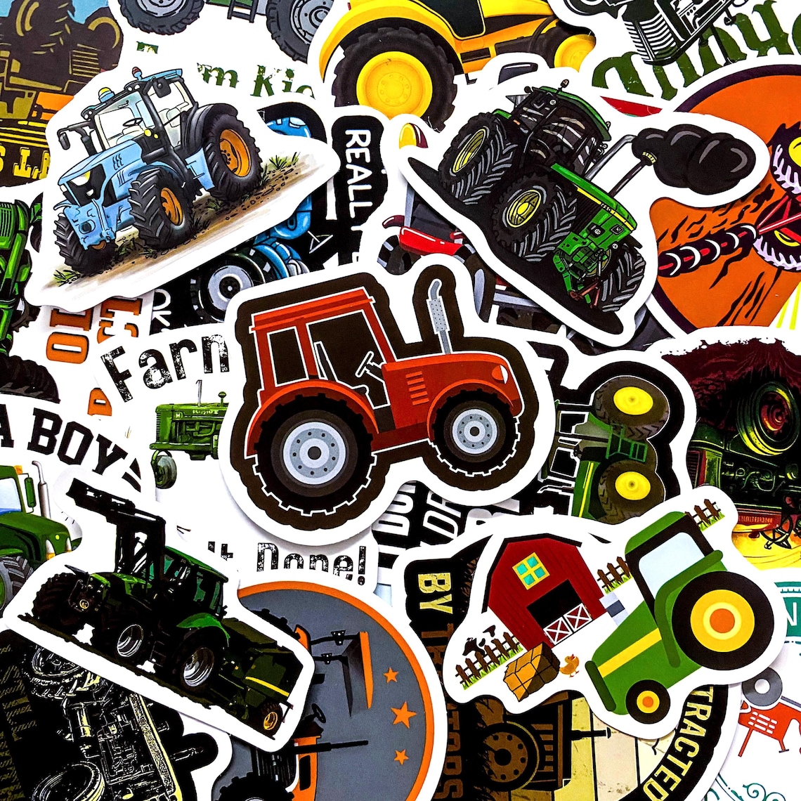 Pack of 50 Tractor Stickers, Farm Life Stickers, Agriculture Machine ...