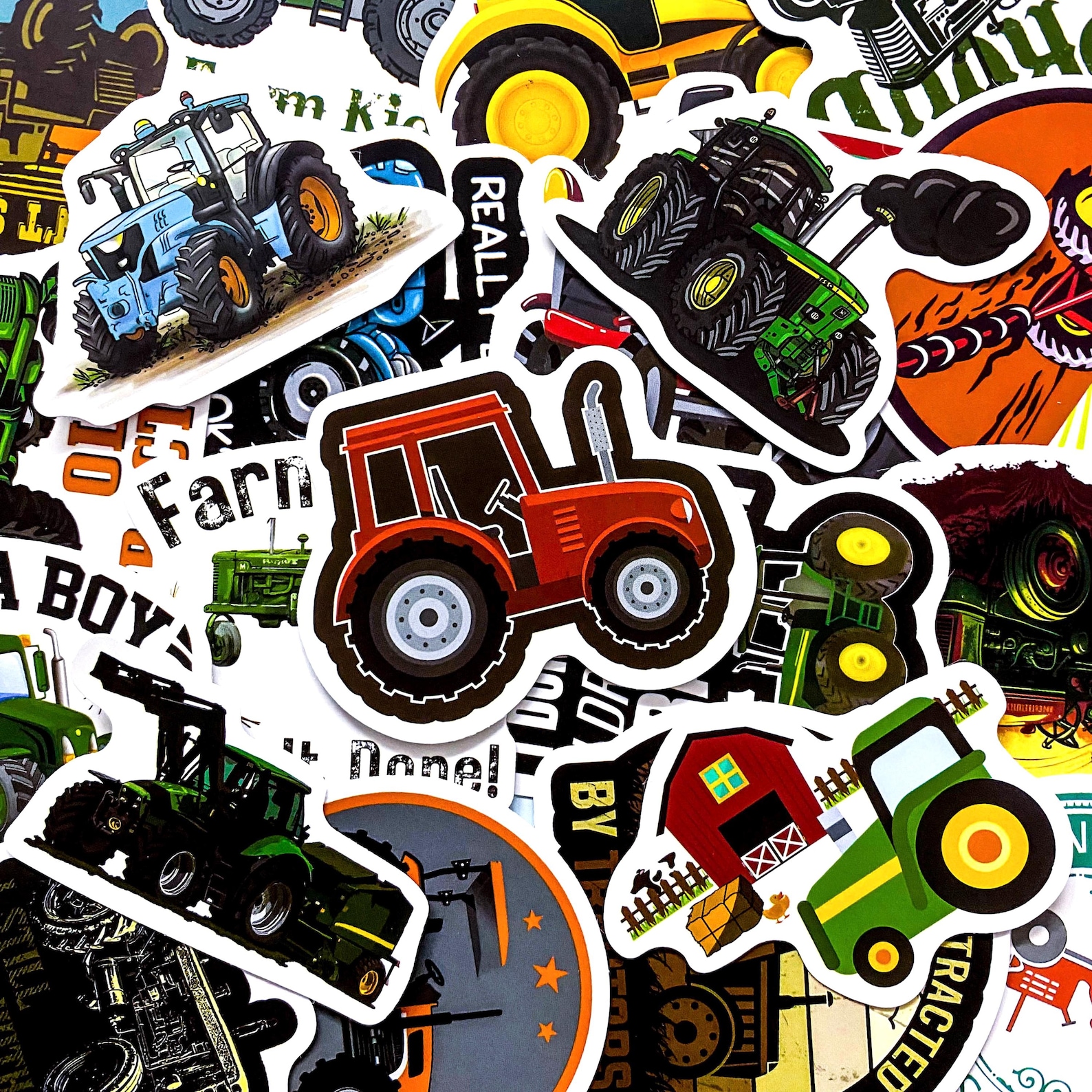 Pack of 50 Tractor Stickers, Farm Life Stickers, Agriculture Machine ...