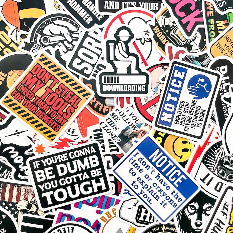 Filch Sticker Pack of 50 Sarcastic Stickers, Funny Adult Humor Stickers, Bold ...