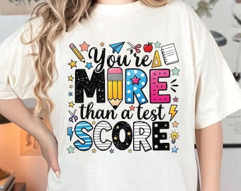Sie sind mehr als ein Testergebnis PNG, Motivationslehrer Testtag PNG, Studenten Ermutigung Design, Schule Sublimation
