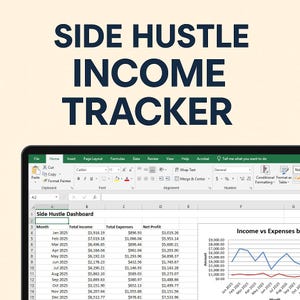 Side Hustle Income & Expense Tracker: Excel Template for Gig Workers - Etsy