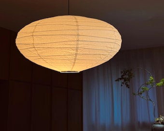 Lámpara colgante de la serie A con papel japonés Akari Washi para sala de estar, dormitorio, comedor y decoración de interiores moderna.
