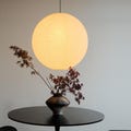 Handmade Japanese Rice Paper Globe Pendant Lamp – IKEA Style Paper Lantern Pendant Light for Minimalist Cafe, Restaurant & Cozy Home Decor