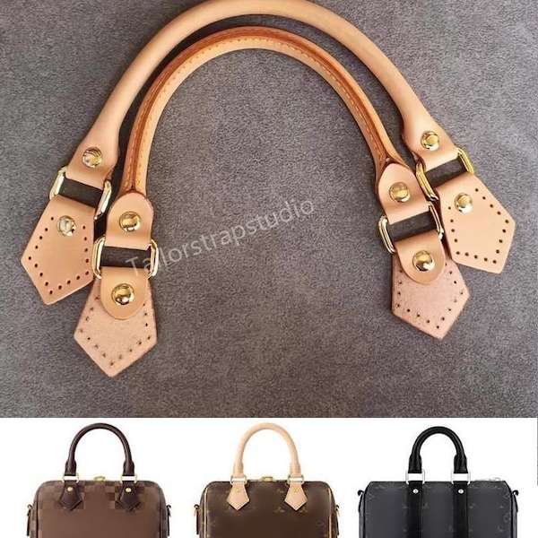 Alça de couro Vachetta para bolsa, acessório vendido em pares.