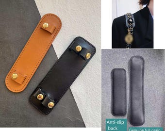 Custom Leather Strap Pad: Full Grain Comfort, Anti-Slip Shoulder Relief
