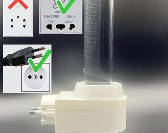 Wall Mount Holder for Oral-B Toothbrush Charger | EU Plug | 3D Printed Bracket