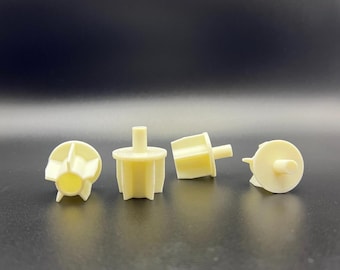 Pair of Roller Blind End Caps – White Plastic Replacement Fittings for Bottom Bar