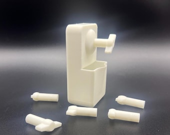 Radiator Bleeder Tool with Reservoir & 6 Valve Keys (3×5.2mm + 3×5.3mm) | Air Vent Key Set | 3D Printed