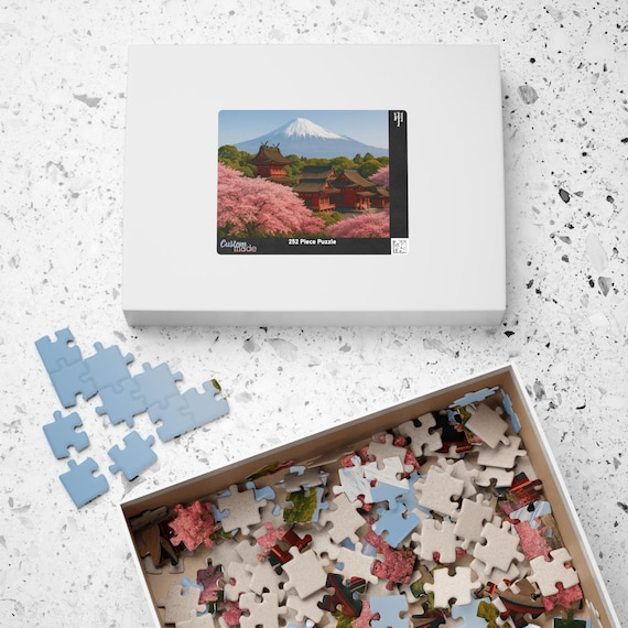Mount Fuji Japan Jigsaw Puzzle | Cherry Blossom Temple Travel