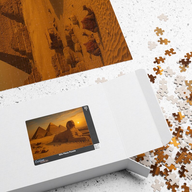 Pyramids Jigzone Pyramids of Giza Egypt Jigsaw Puzzle 1000 Piece | Sphinx & Sunset ...
