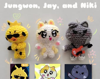 ENHYPEN Enchin Inspired Crochet Plush Keychain | Jungwon Jay Ni-ki