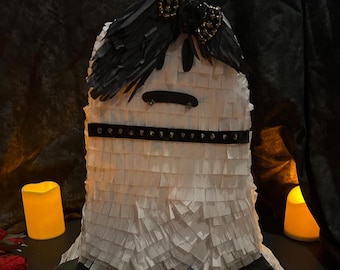 Ghost Cab for Cutie Piñata: Handmade Goth Halloween Party Decoration