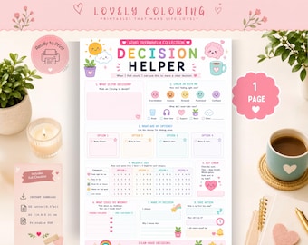 ADHD Overwhelm Collection Printable Bundle, ADHD Planner, Executive Function Workbook, Brain Dump, Focus Planner, Mental Reset PDF