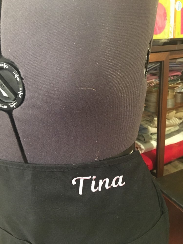 Custom embroidered waitress apron indicate top or bottom Etsy.de