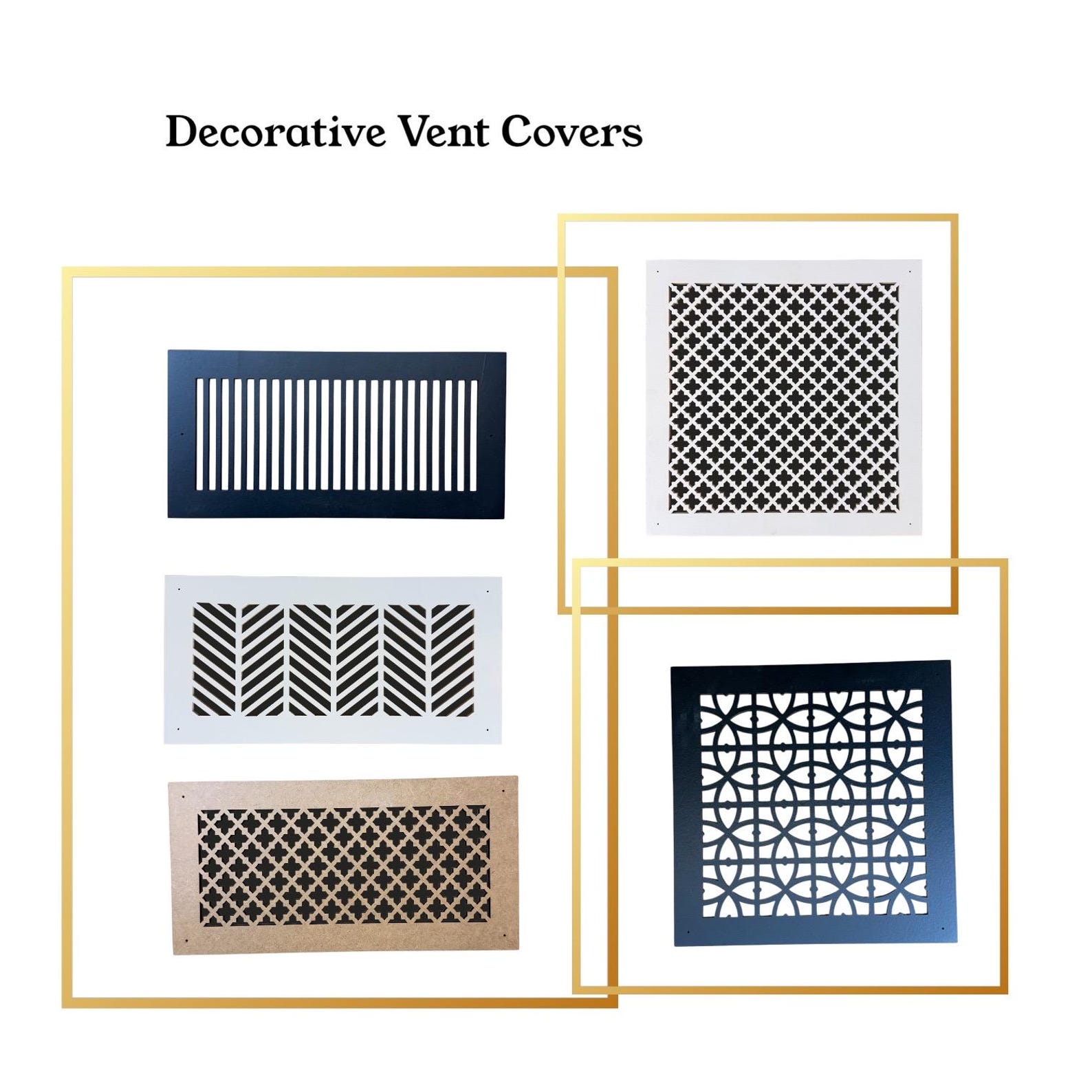Air Vent Cover , Premium 1/4” Thick Wood for Walls and Ceiling in ...