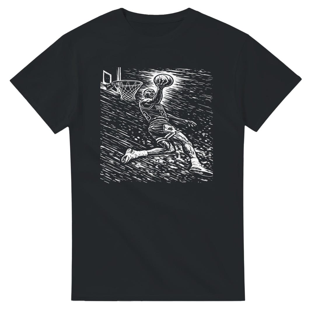 Above the Rim — Michael Jordan (linocut Legend) Heavyweight Unisex ...