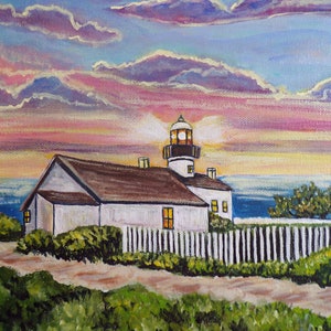 Lighthouse Original painting- Hand painted -Handmade art