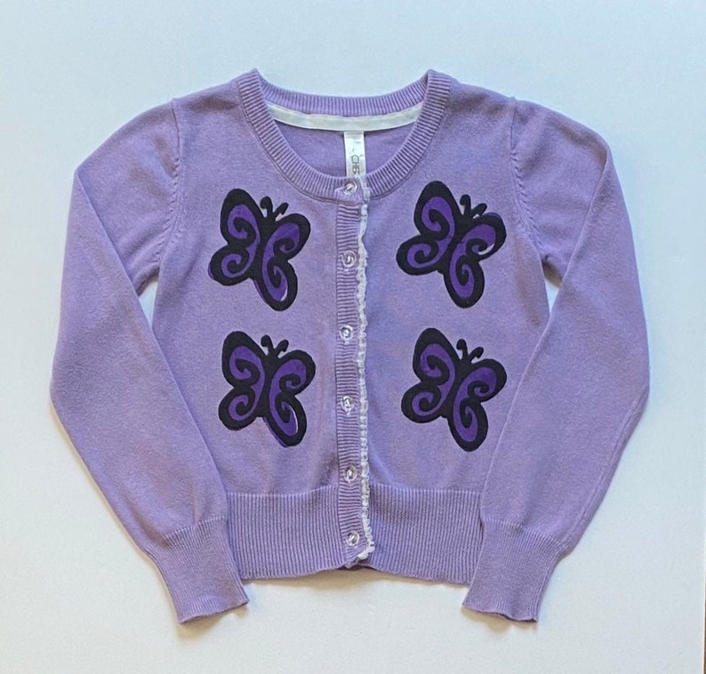 6x Purple Butterfly Sweater Toddler Girl Sweater Lavender Etsy