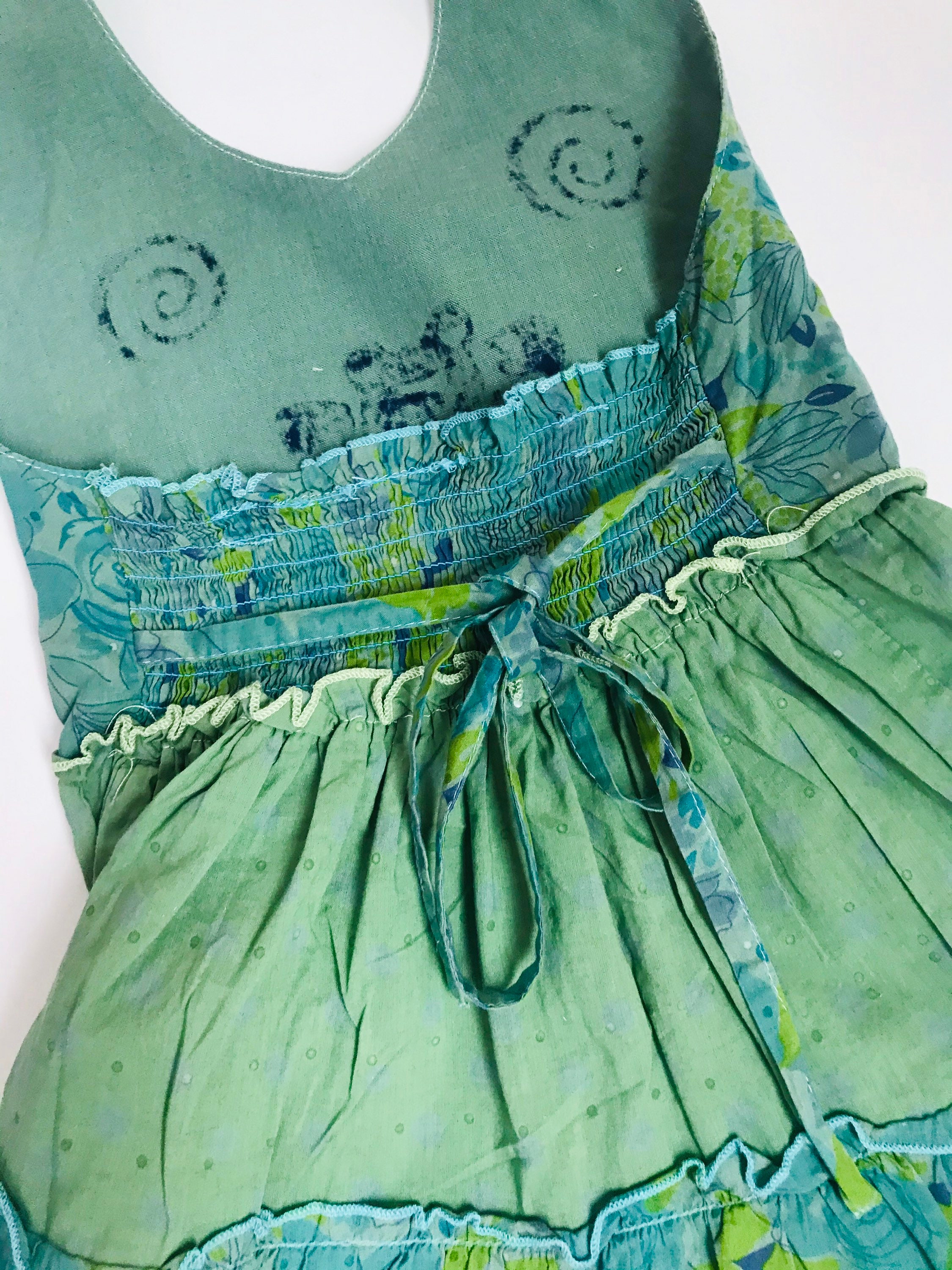 45 Girls Frog Dress Cotton Floral Sun Dress Frog Birthday Etsy