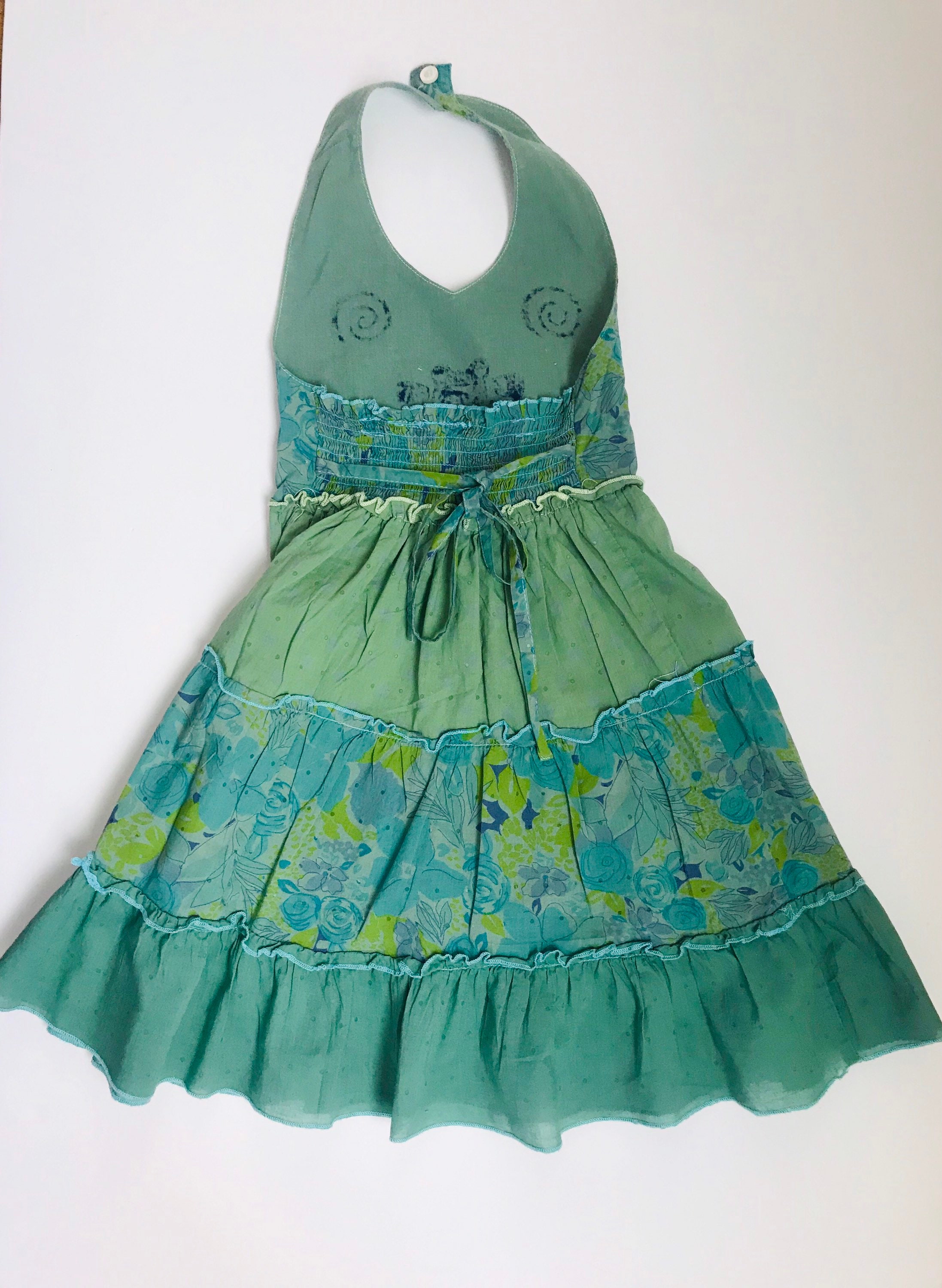45 Girls Frog Dress Cotton Floral Sun Dress Frog Birthday Etsy