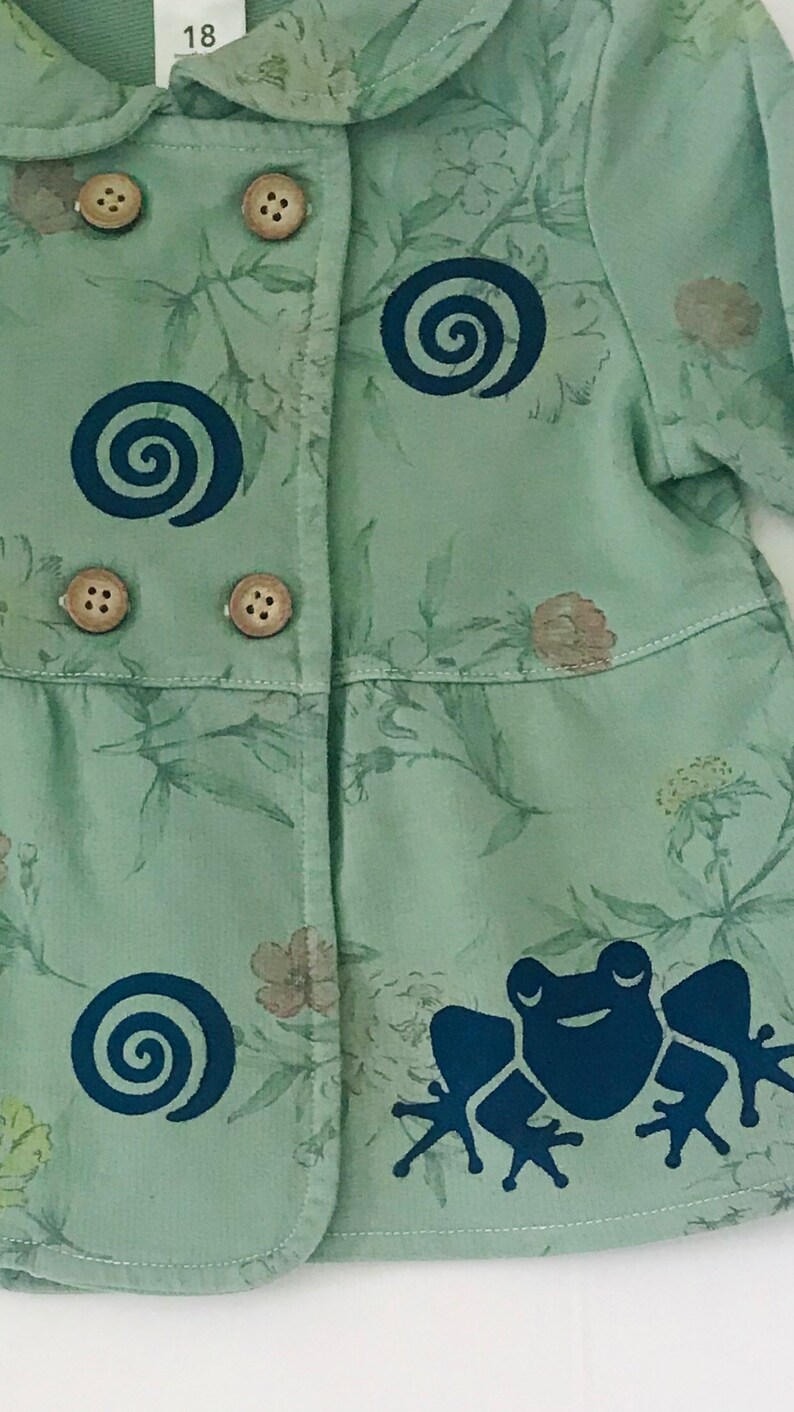 18m Girl Frog Dress Jacket Set Green Cotton Infant Girl | Etsy