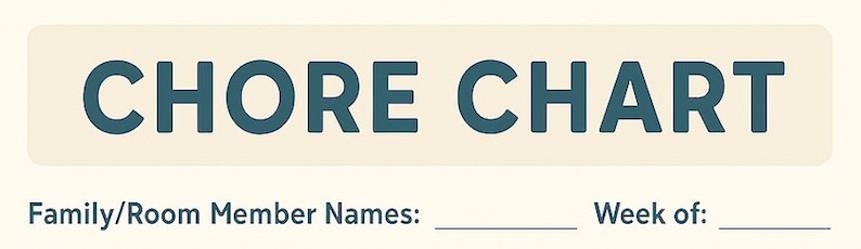 Create Your Own Chore Chart - Etsy