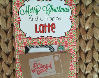 Christmas PRINTABLE 'Merry Christmas and Happy Latte" Gift Tags (INSTANT DOWNLOAD) by SweetTeaPaper