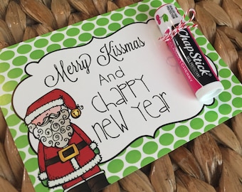 Christmas PRINTABLE 'Merry Kissmas and Chappy New Year" Gift Tags (INSTANT DOWNLOAD) by SweetTeaPaper