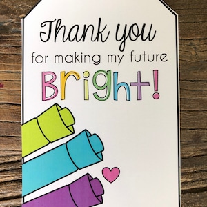 Thank you for being the highlight of my year!  - Printable {Teacher  Appreciation Gift} Gift  holder