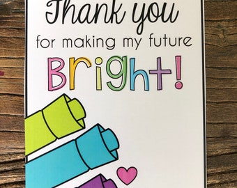Thank you for being the highlight of my year!  - Printable {Teacher  Appreciation Gift} Gift  holder
