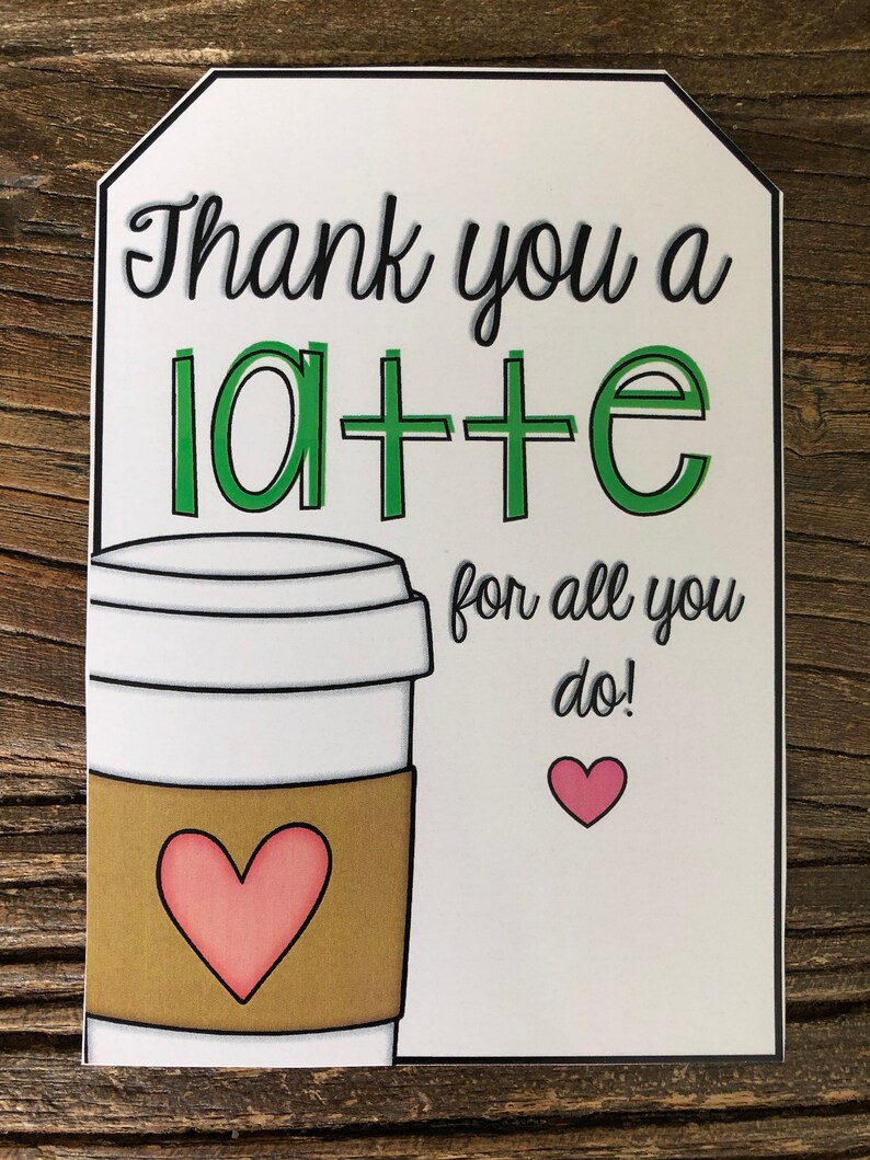 Thanks A Latte For All You Do Printable Printable Word Searches