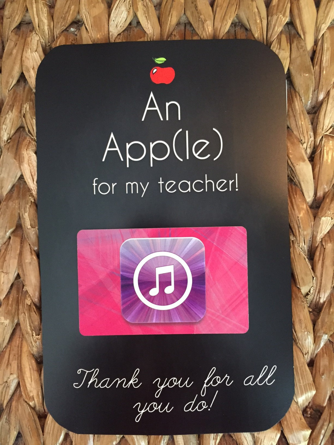An Apple for My Teacher Itunes Printable teacher - Etsy