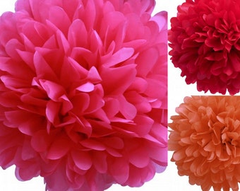 9 tissue poms- Girl Elmo