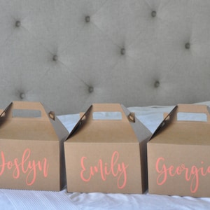 Personalized Gable Boxes {Bachelorette Party Survival Kit, Wedding,  Out of Town Guest, Girls Weekend, Birthday Favor, Destination Wedding}