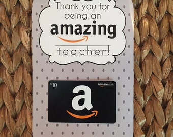 CUSTOM: AMAZON  - Printable {Teacher  Appreciation Gift} Gift card holder