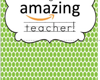 Thanks for being an Amazing teacher  -  Christmas Printable {Teacher  Appreciation Gift} Gift card holder