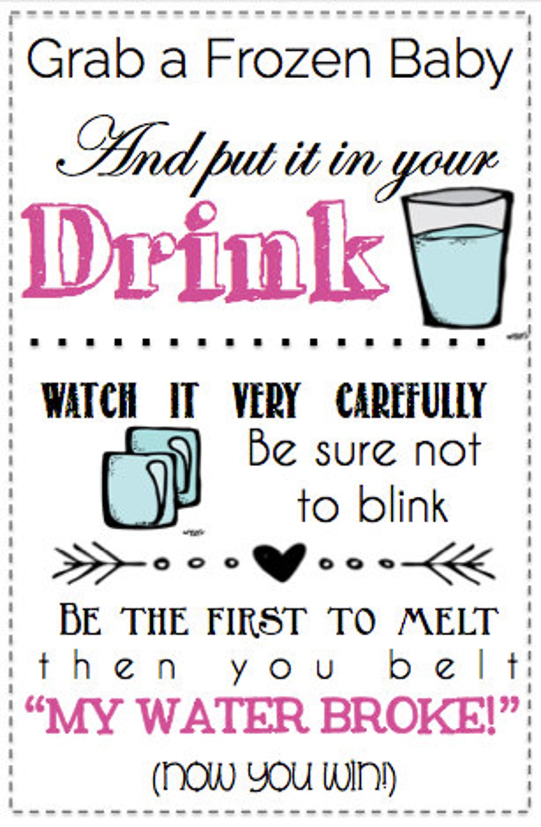 baby-shower-game-printable-my-water-broke-ice-game-pink-etsy