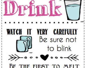 Baby Shower Game {Printable} "My Water Broke"- Ice Game- PINK