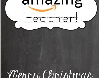 Thanks for being an Amazing teacher  -  Christmas Printable {Teacher  Appreciation Gift} Gift card holder