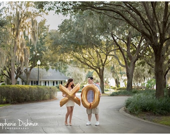 XO Gold Mylar Balloons {Engagement party, Engagement pictures, wedding} 40" Oversized balloon