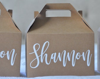 Personalized Gable Boxes {Bachelorette Party Survival Kit, Wedding,  Out of Town Guest, Girls Weekend, Birthday Favor, Destination Wedding}