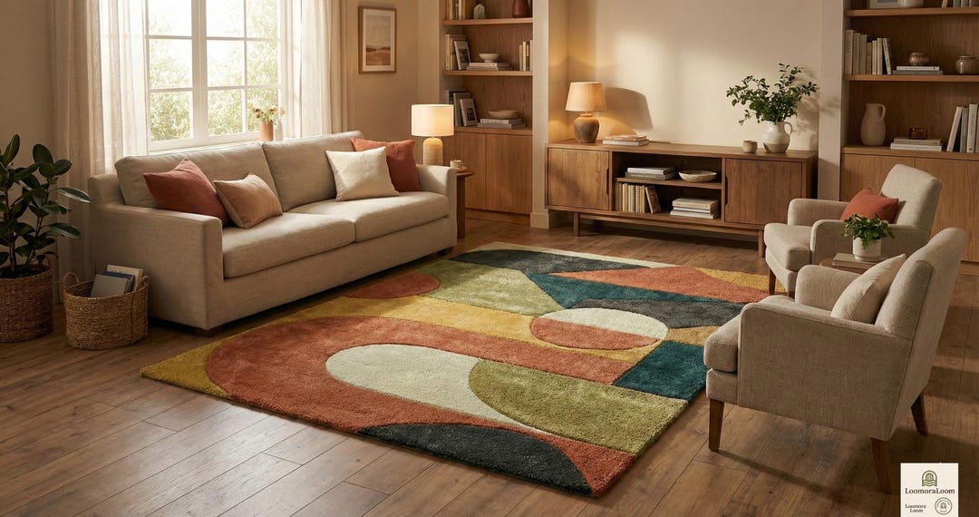 Rust And Olive Rug Olive Green & Rust Orange Abstract Area Rug – Vintage 70s Sculptural ...