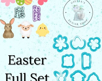 Easter Cookie Cutter Set – Bunny, Chick, Sheep & Eggs
