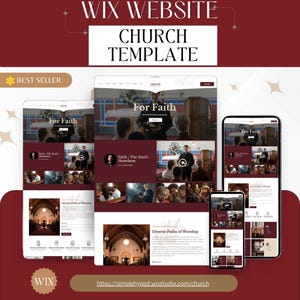 Church Website , Religious Site Design, Ministry Wix Template, Christian  Web theme, Faith Community Website