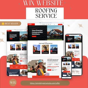 Modello Wix per appaltatori di coperture / Tema moderno per siti web di costruzione per costruttori, costruttori di coperture e professionisti delle ristrutturazioni