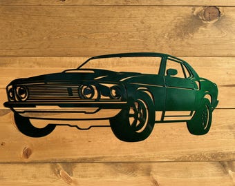 1969 Mustang Fastback Metal Sign - Classic Car Wall Art