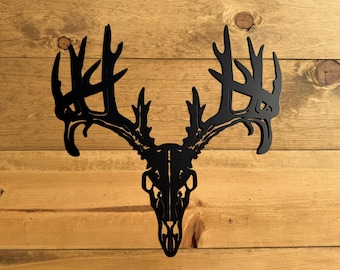 Metal Deer Skull Wall Art - Garage Shop Decor