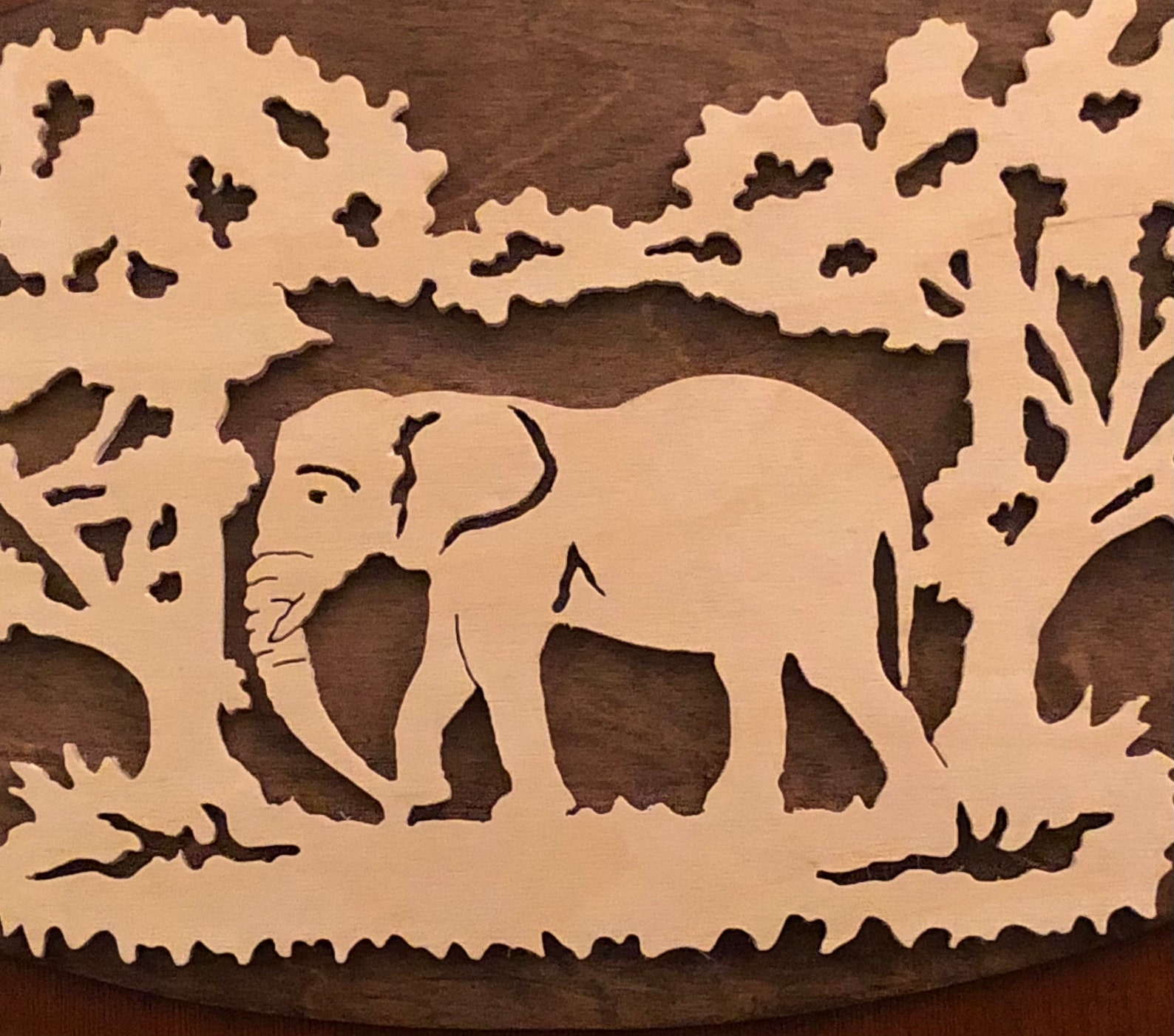 Scroll Saw Elephant Portrait Etsy